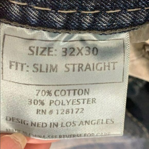 Departed Men's Slim‎ Straight Distressed Wash Jeans Size 32 x 30 - Picture 8 of 8